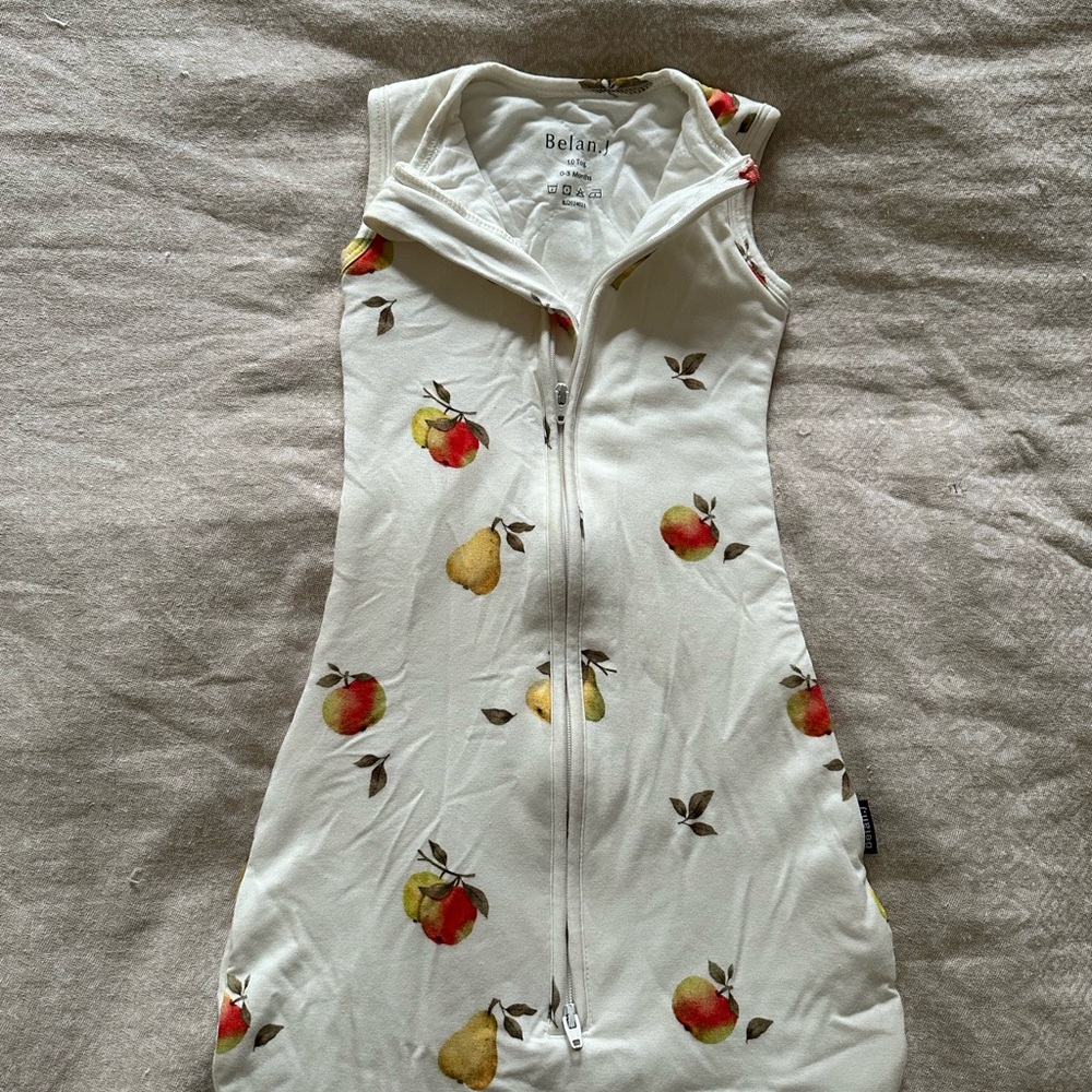 Belan.J  Sleeveless Bamboo Baby Sleep Sack with Fruit Print